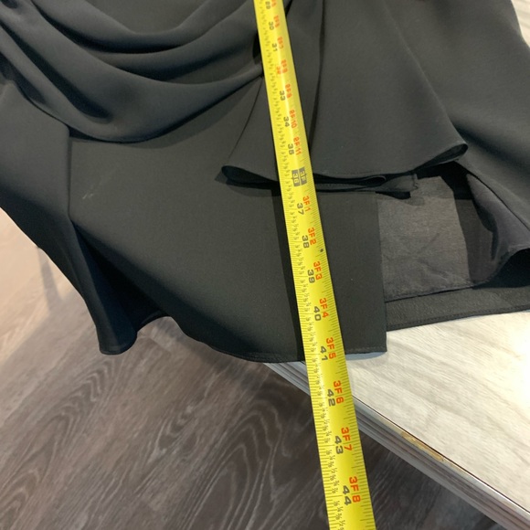 Vintage 80’s URSULA of Switzerland made in the USA black midi, sheer sleeves LG - Picture 9 of 12